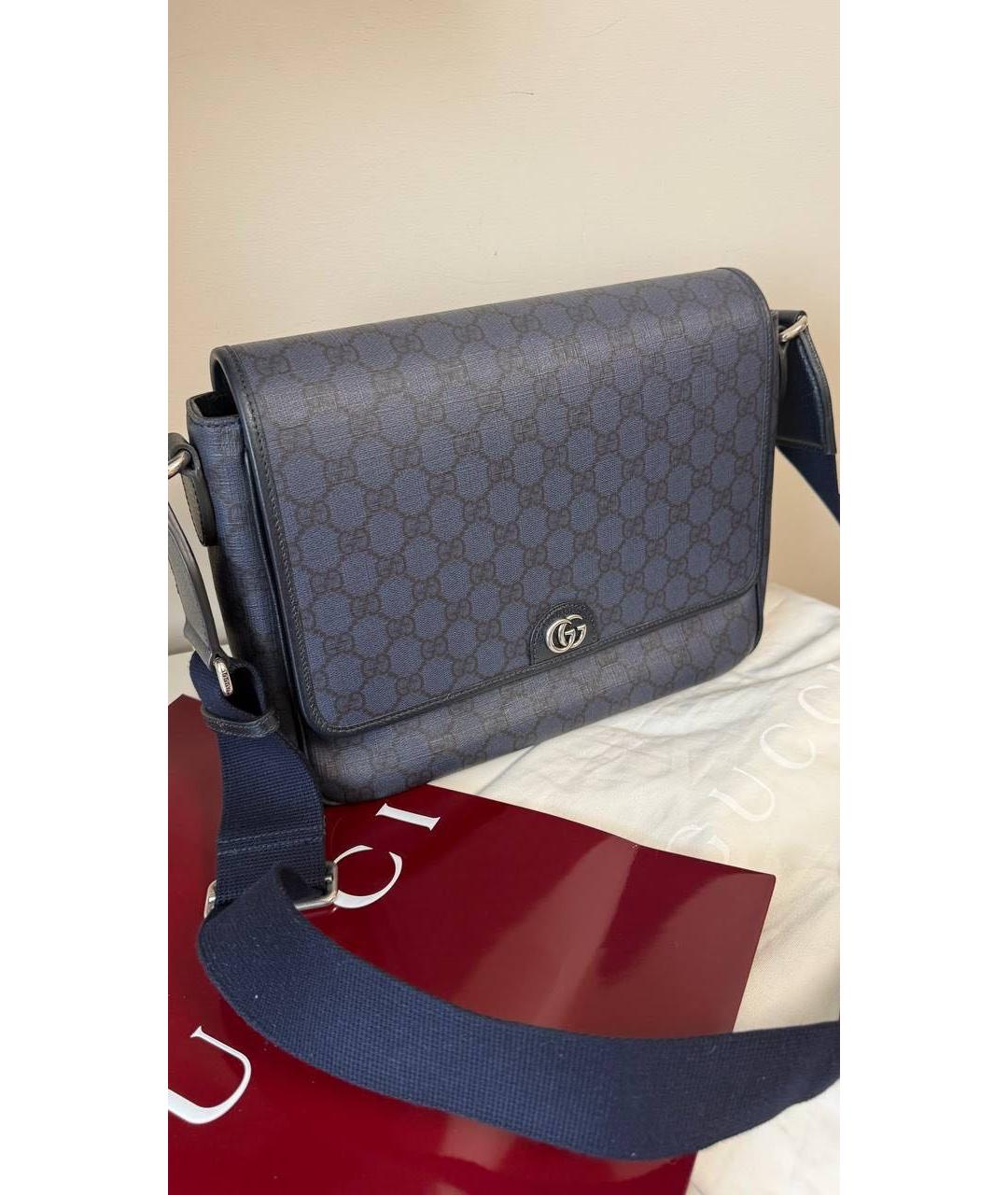 GUCCI Темно-синяя сумка на плечо, фото 6