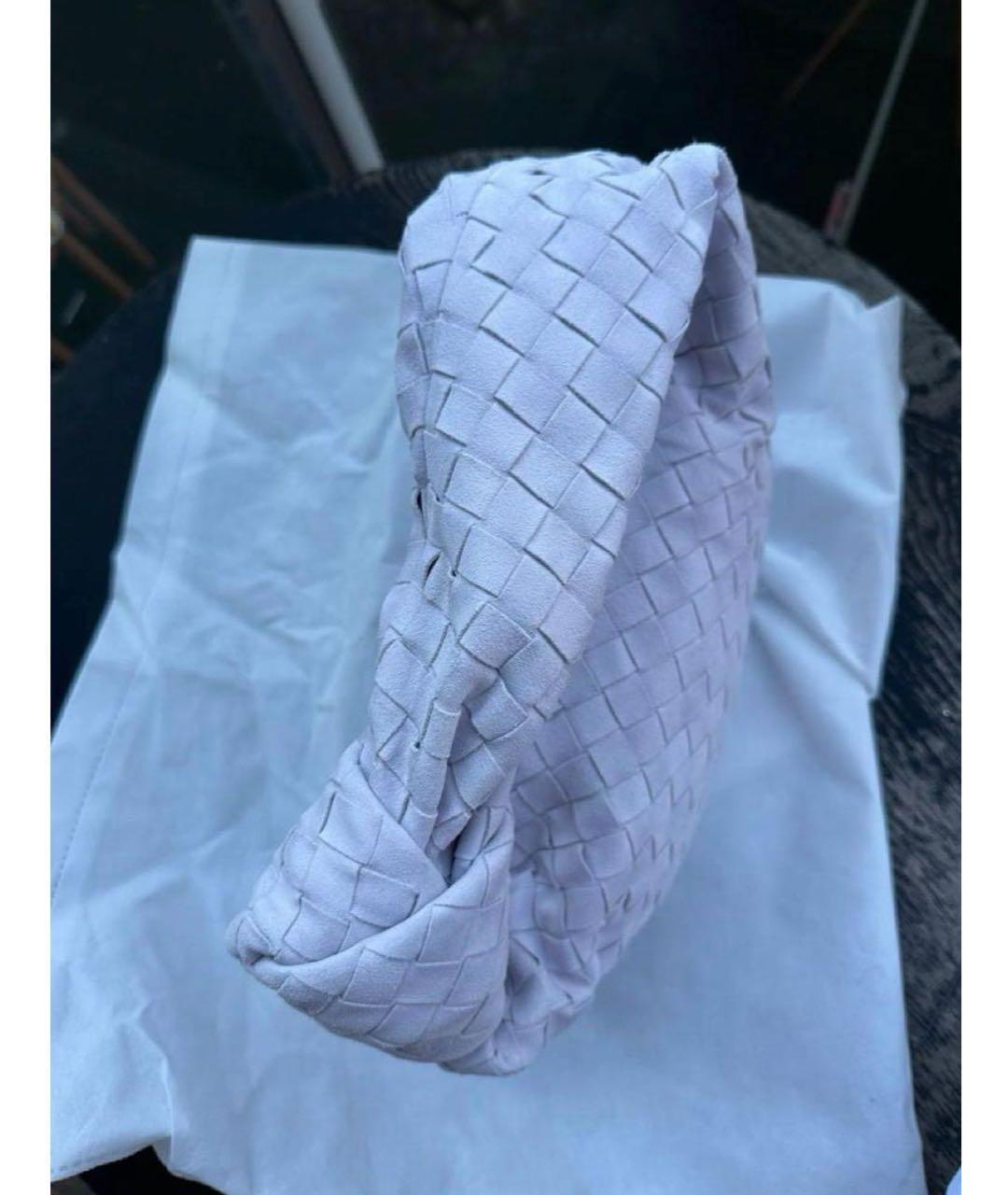 BOTTEGA VENETA Фиолетовая замшевая сумка с короткими ручками, фото 7