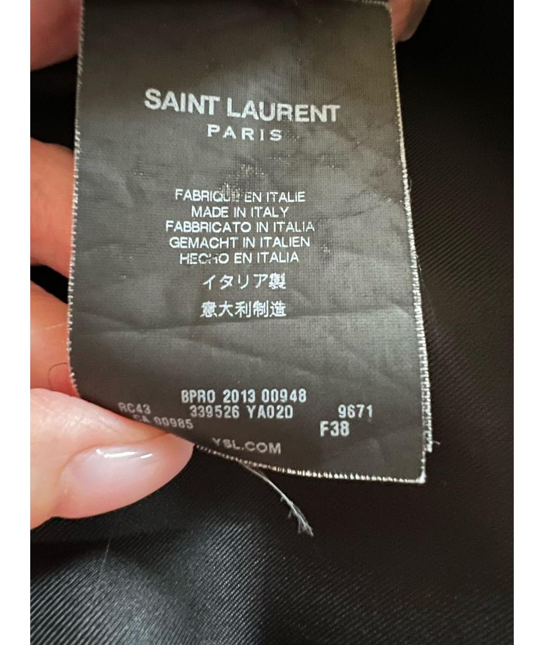 SAINT LAURENT Мульти шелковое повседневное платье, фото 6