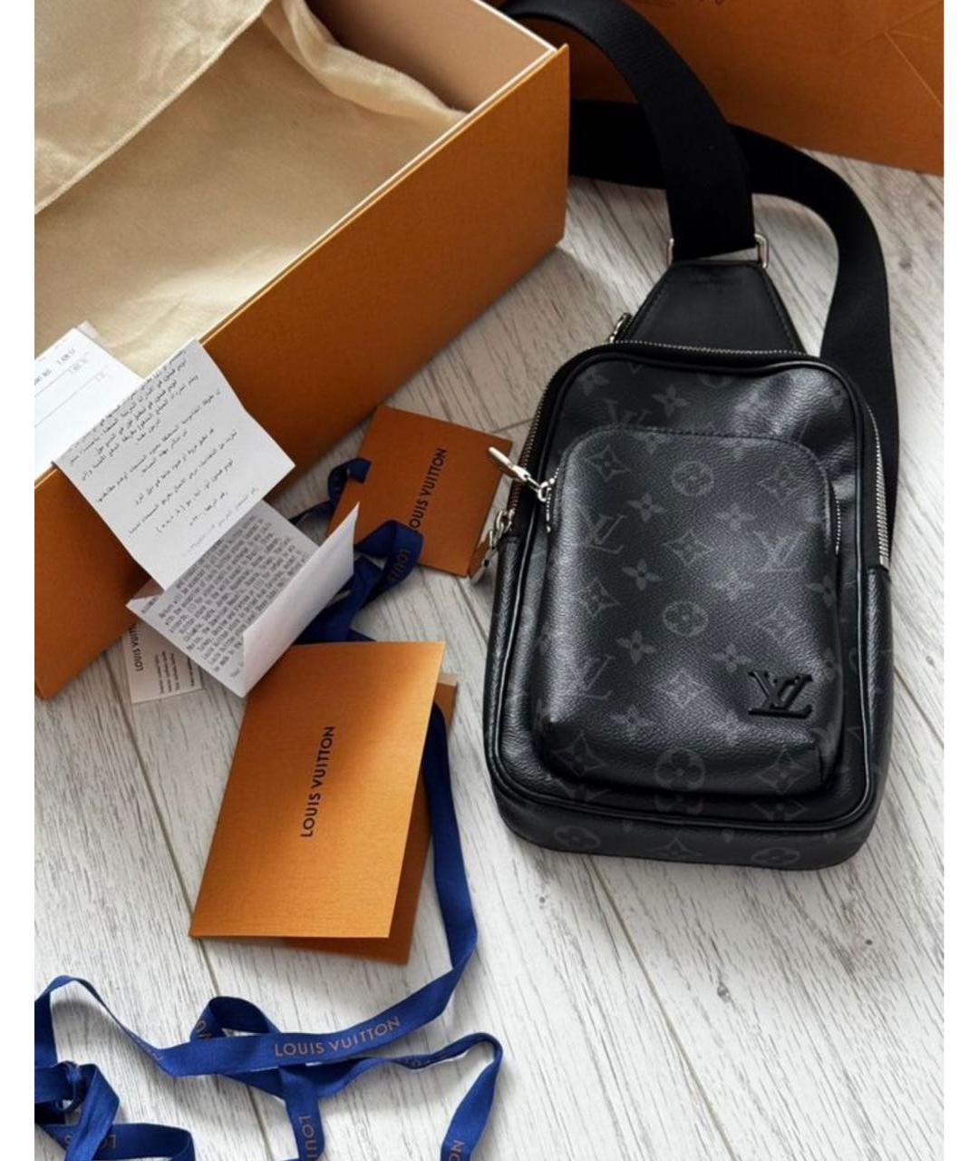 LOUIS VUITTON Черная барсетка, фото 5