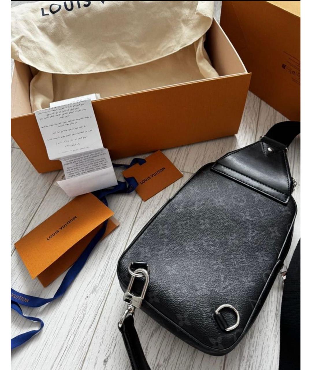 LOUIS VUITTON Черная барсетка, фото 3