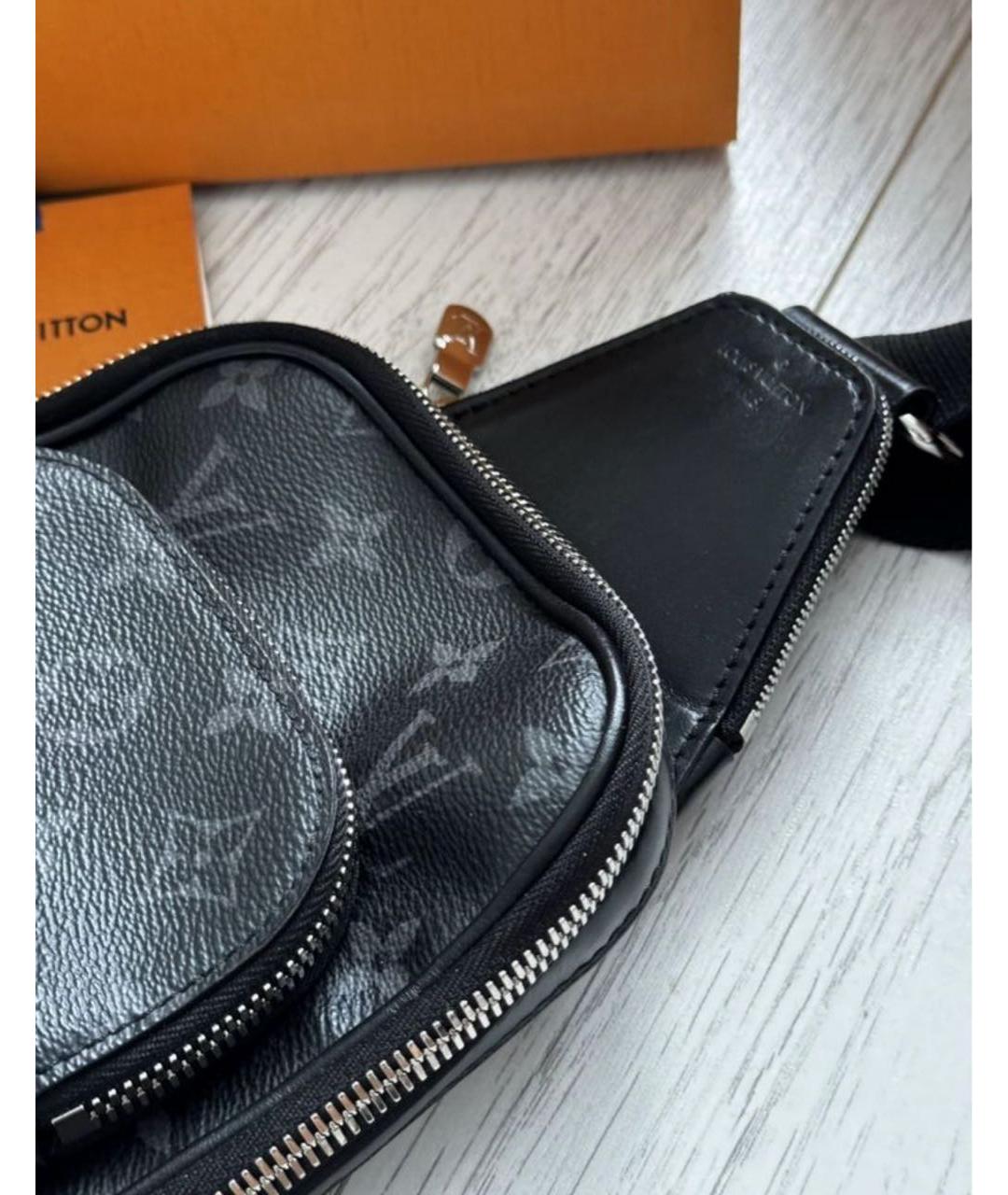 LOUIS VUITTON Черная барсетка, фото 2