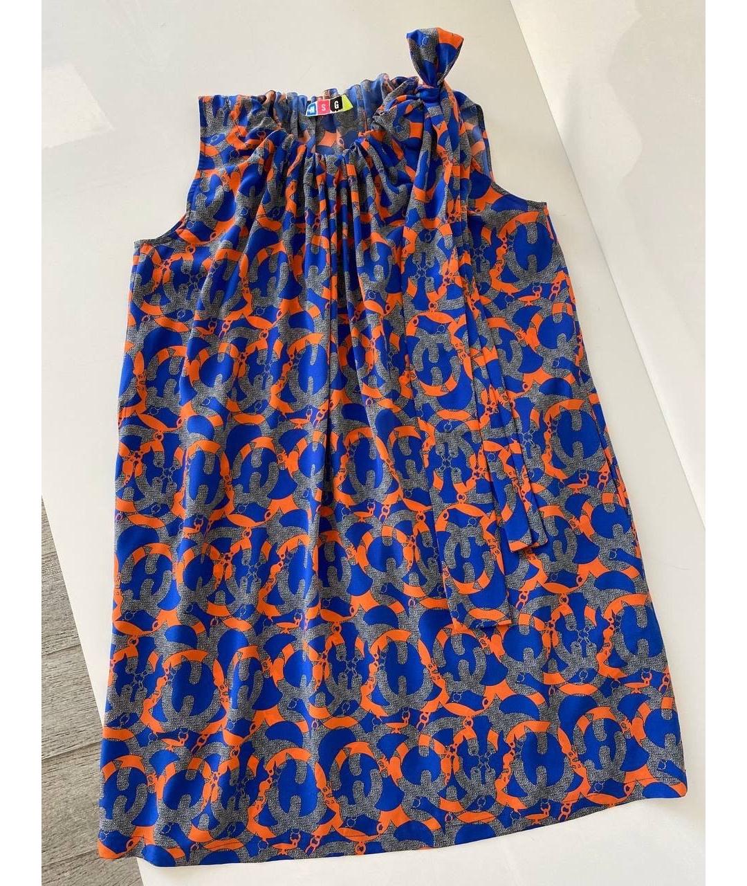 MSGM Мульти шелковый сарафан, фото 8