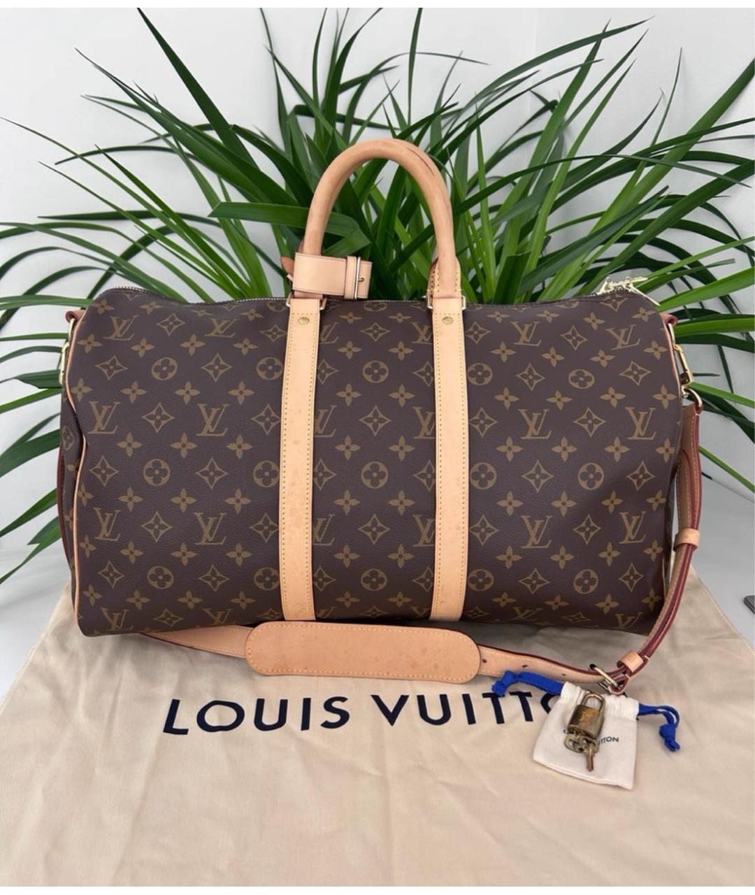 LOUIS VUITTON Коричневая дорожная/спортивная сумка, фото 3