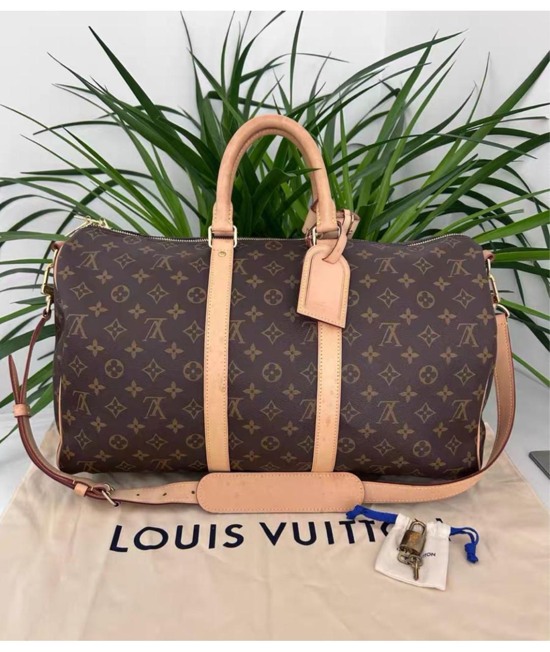LOUIS VUITTON Коричневая дорожная/спортивная сумка, фото 2