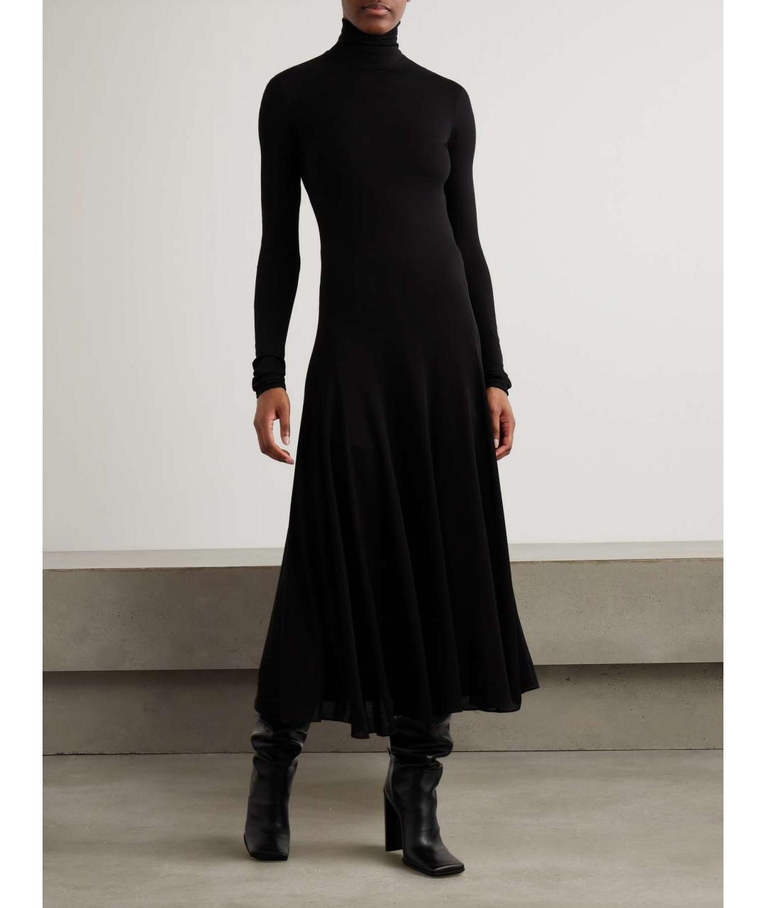 ALAIA Черное вискозное платье, фото 2