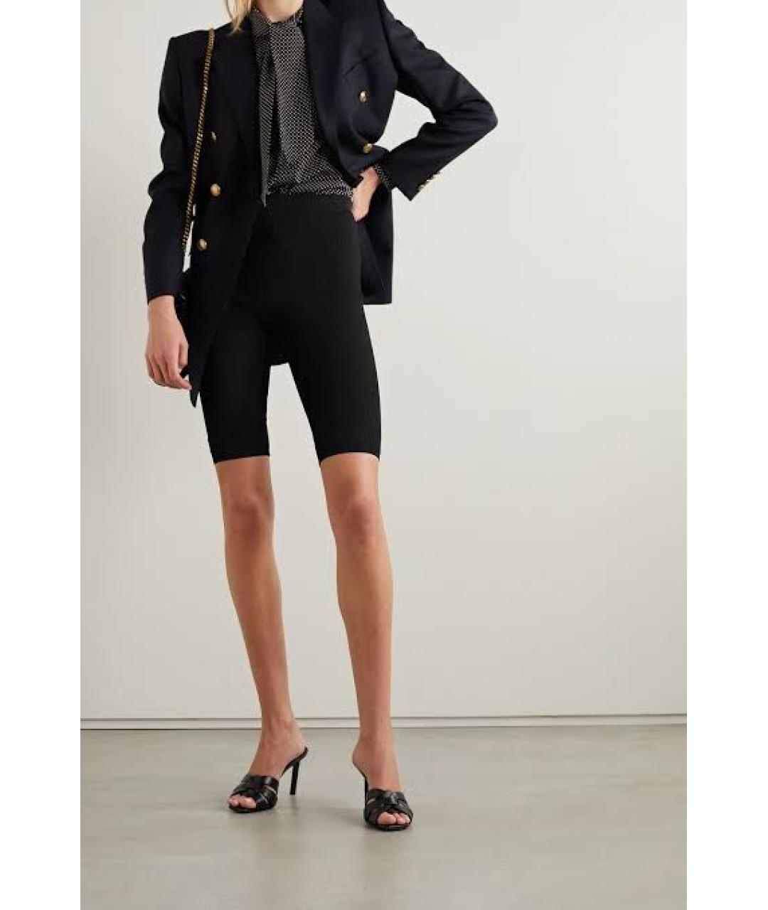 SAINT LAURENT Черные вискозные капри, фото 2
