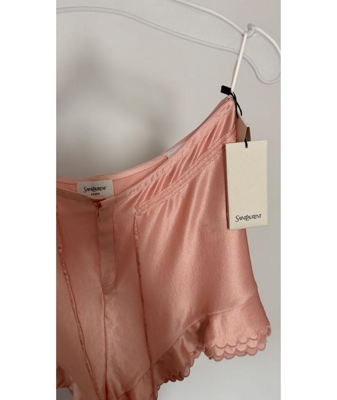 SAINT LAURENT Розовые шорты, фото 5