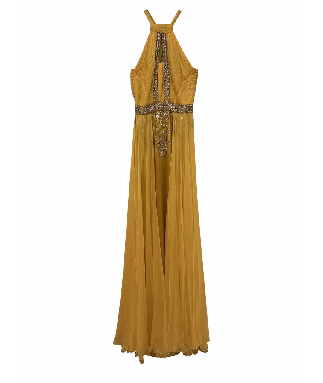 ZUHAIR MURAD Желтое шелковое вечернее платье, фото 1