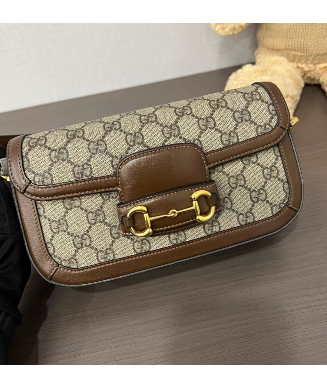 GUCCI Коричневая сумка через плечо, фото 3