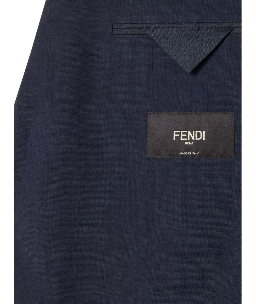 FENDI Синий вискозный пиджак, фото 6