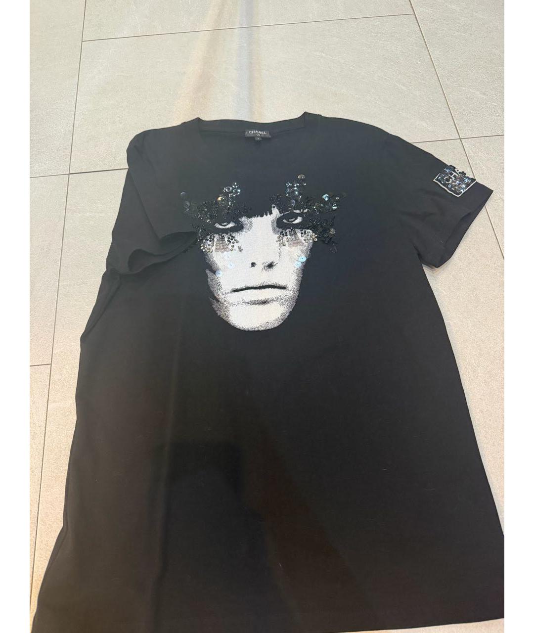 CHANEL Черная футболка, фото 2