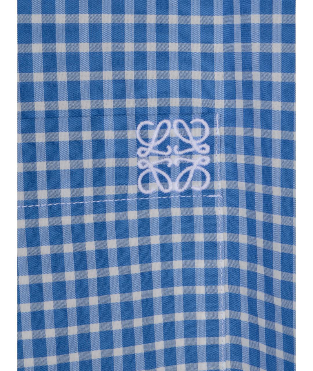 LOEWE Синяя хлопковая классическая рубашка, фото 3