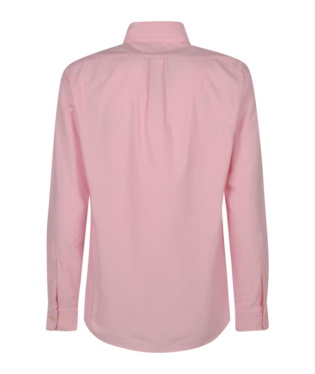 POLO RALPH LAUREN Розовая хлопковая классическая рубашка, фото 2