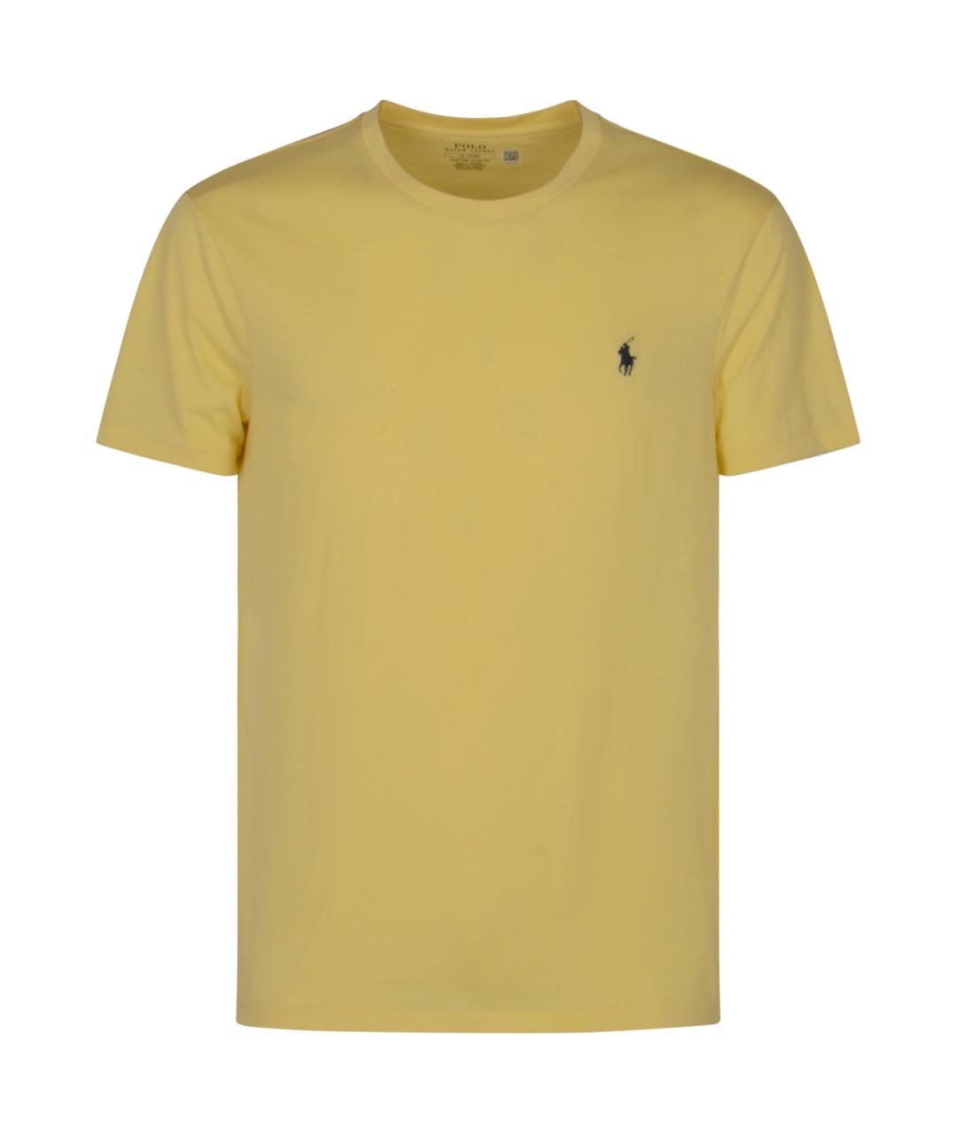 POLO RALPH LAUREN Желтая хлопковая футболка, фото 2