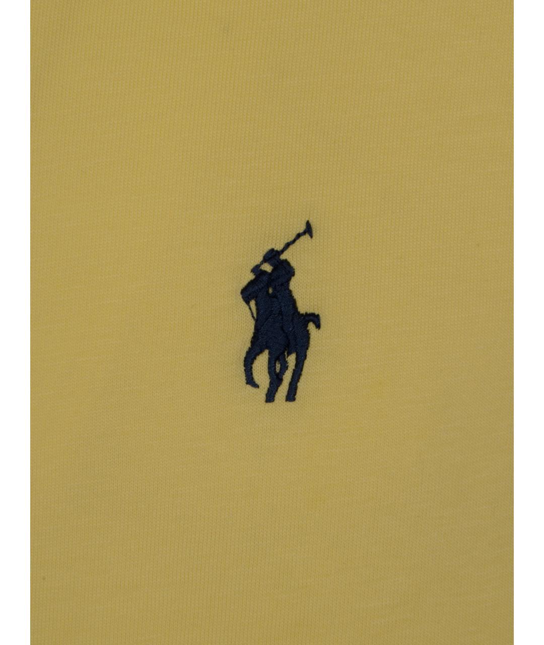 POLO RALPH LAUREN Желтая хлопковая футболка, фото 6