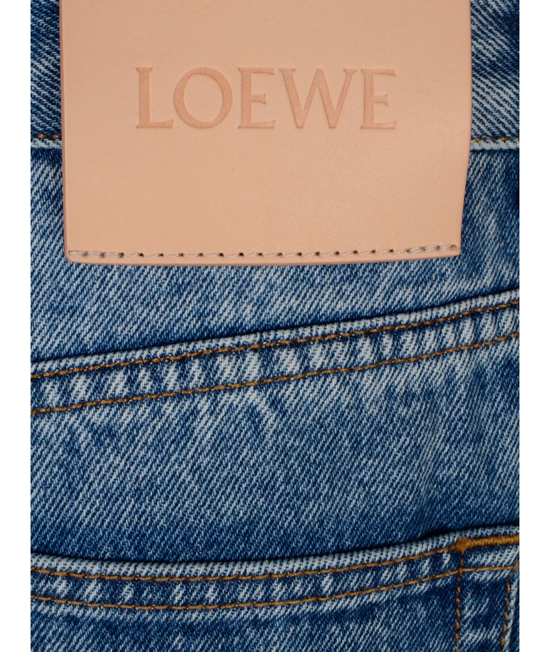 LOEWE Синие хлопковые джинсы клеш, фото 3