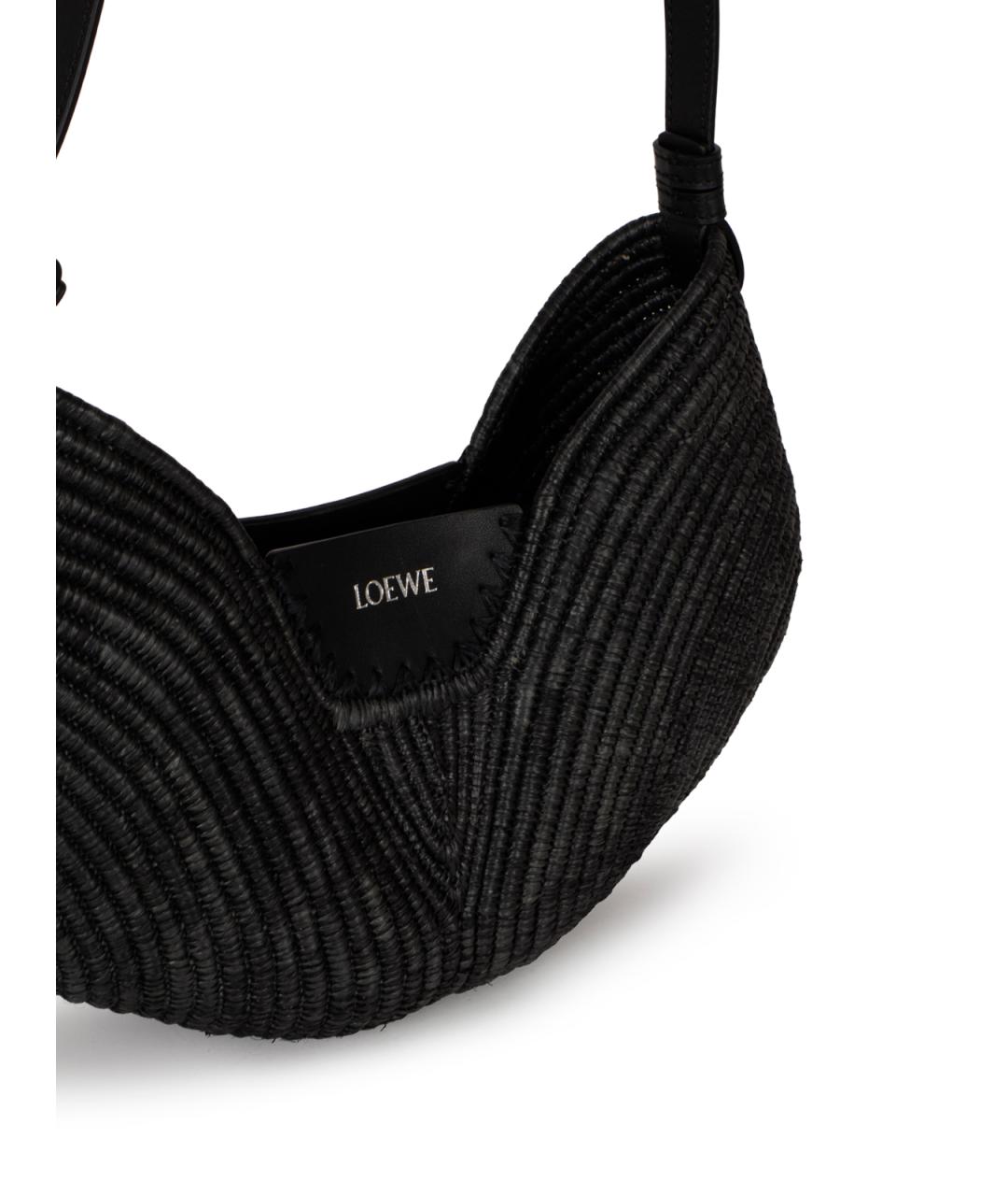 LOEWE Черная плетеная сумка через плечо, фото 4