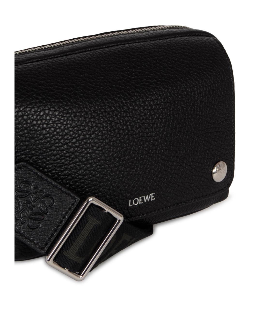 LOEWE Черная кожаная сумка на плечо, фото 4