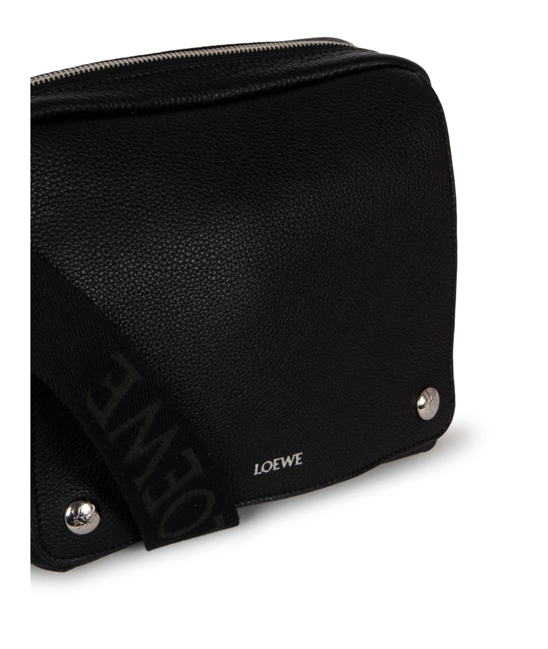 LOEWE Черная кожаная сумка на плечо, фото 4