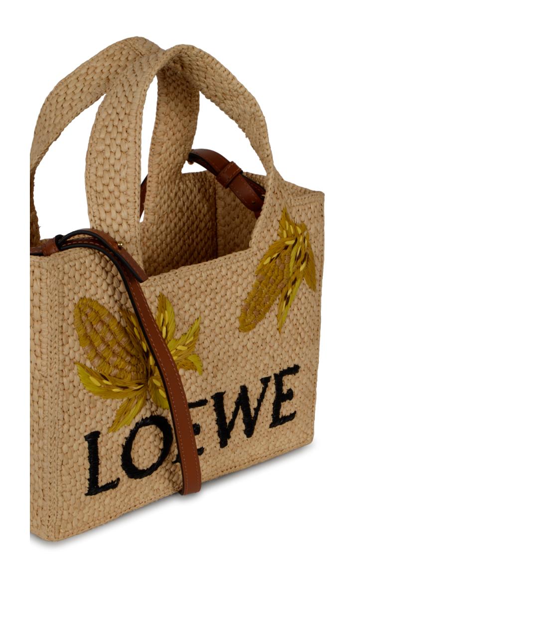 LOEWE Бежевая сумка тоут, фото 4