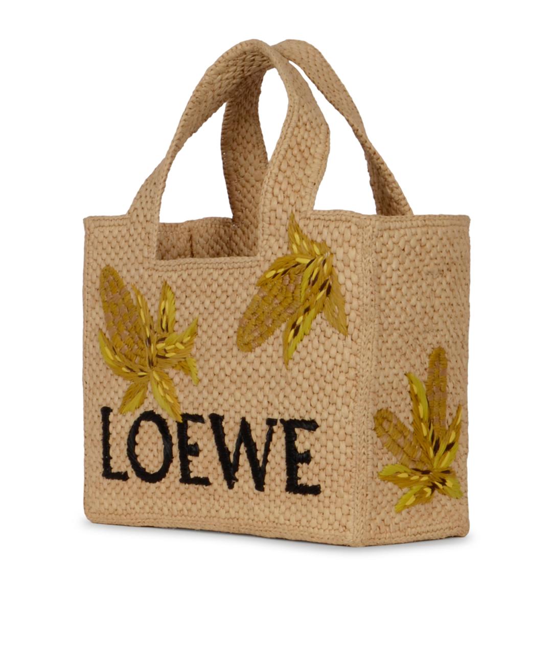 LOEWE Бежевая сумка тоут, фото 2