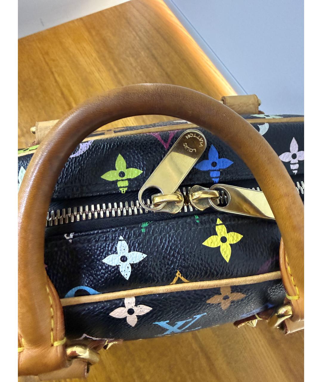 LOUIS VUITTON Черная сумка с короткими ручками, фото 5