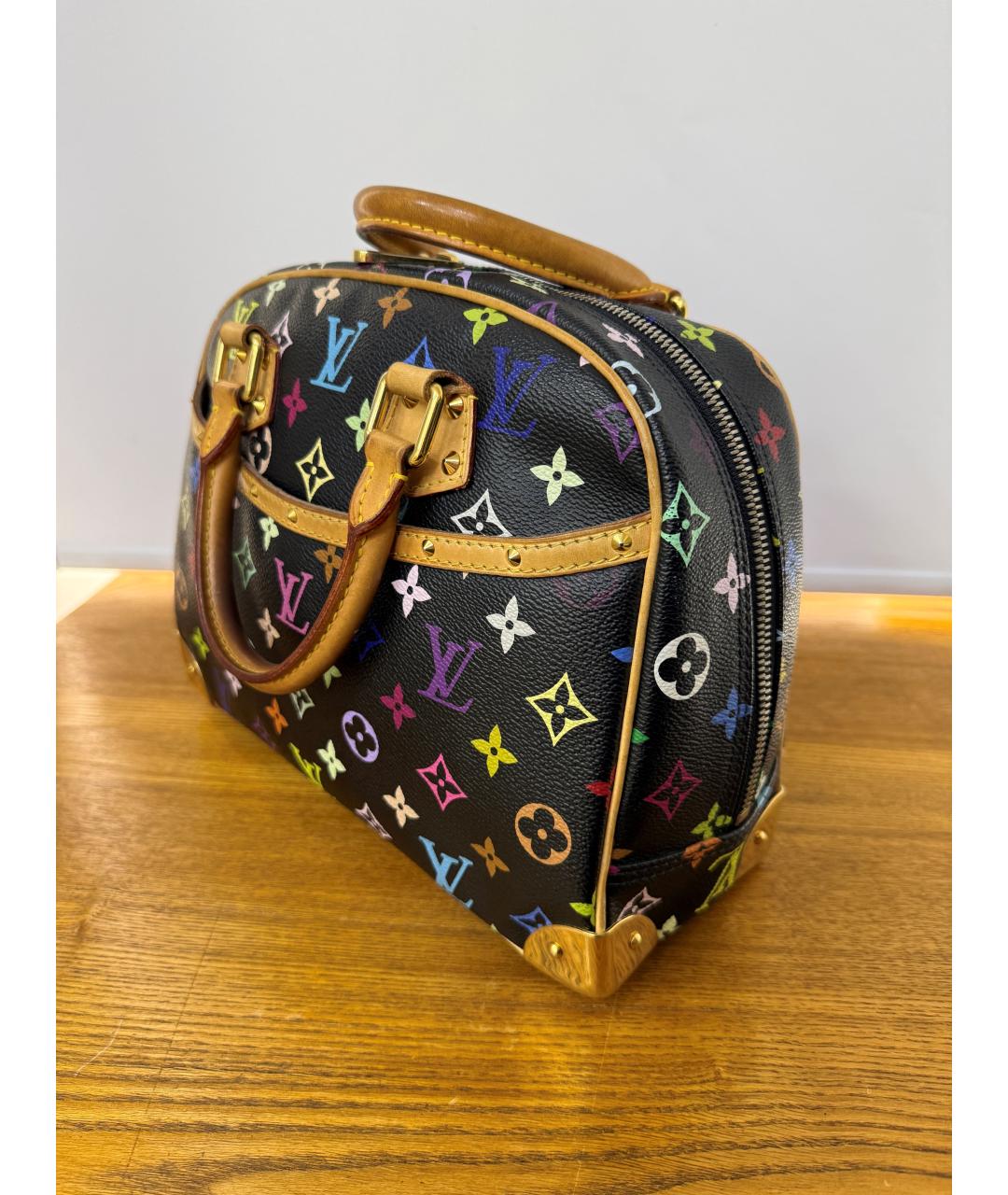LOUIS VUITTON Черная сумка с короткими ручками, фото 4
