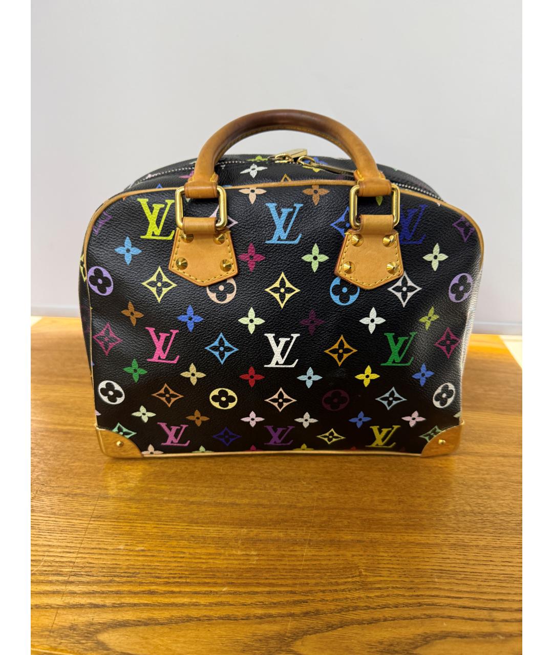 LOUIS VUITTON Черная сумка с короткими ручками, фото 3