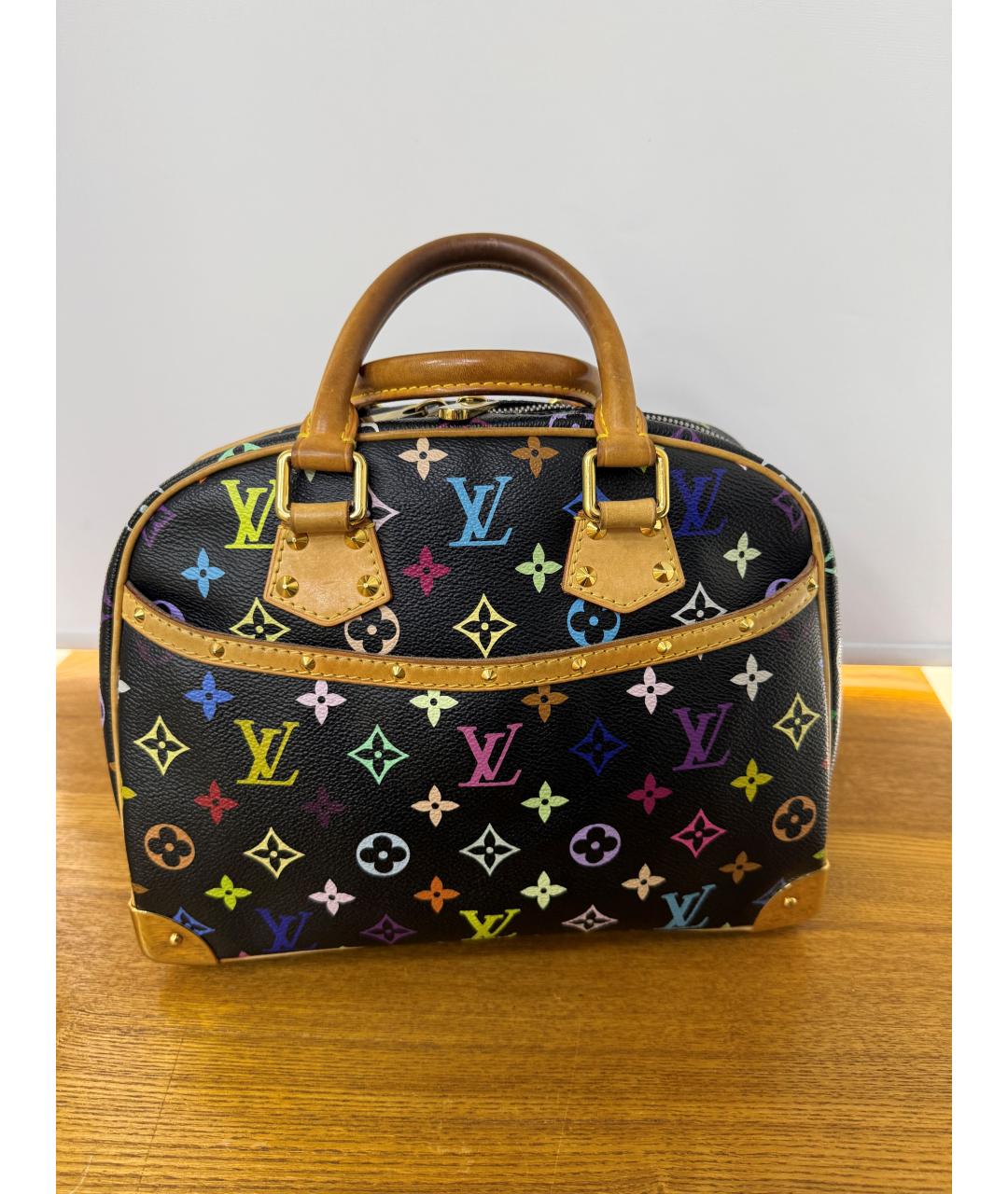 LOUIS VUITTON Черная сумка с короткими ручками, фото 2