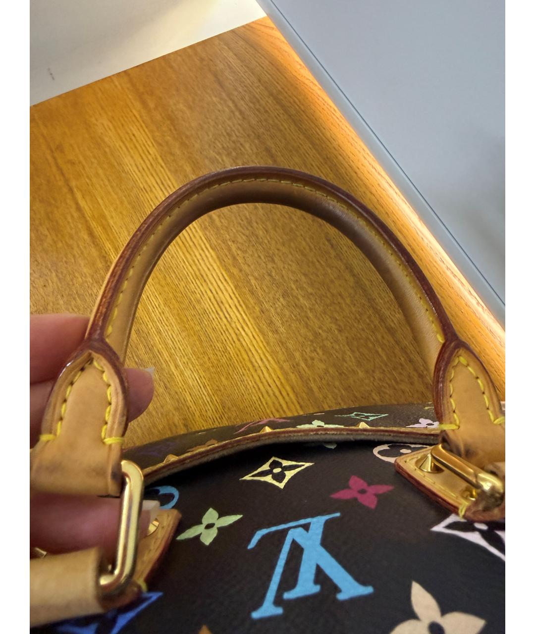 LOUIS VUITTON Черная сумка с короткими ручками, фото 6