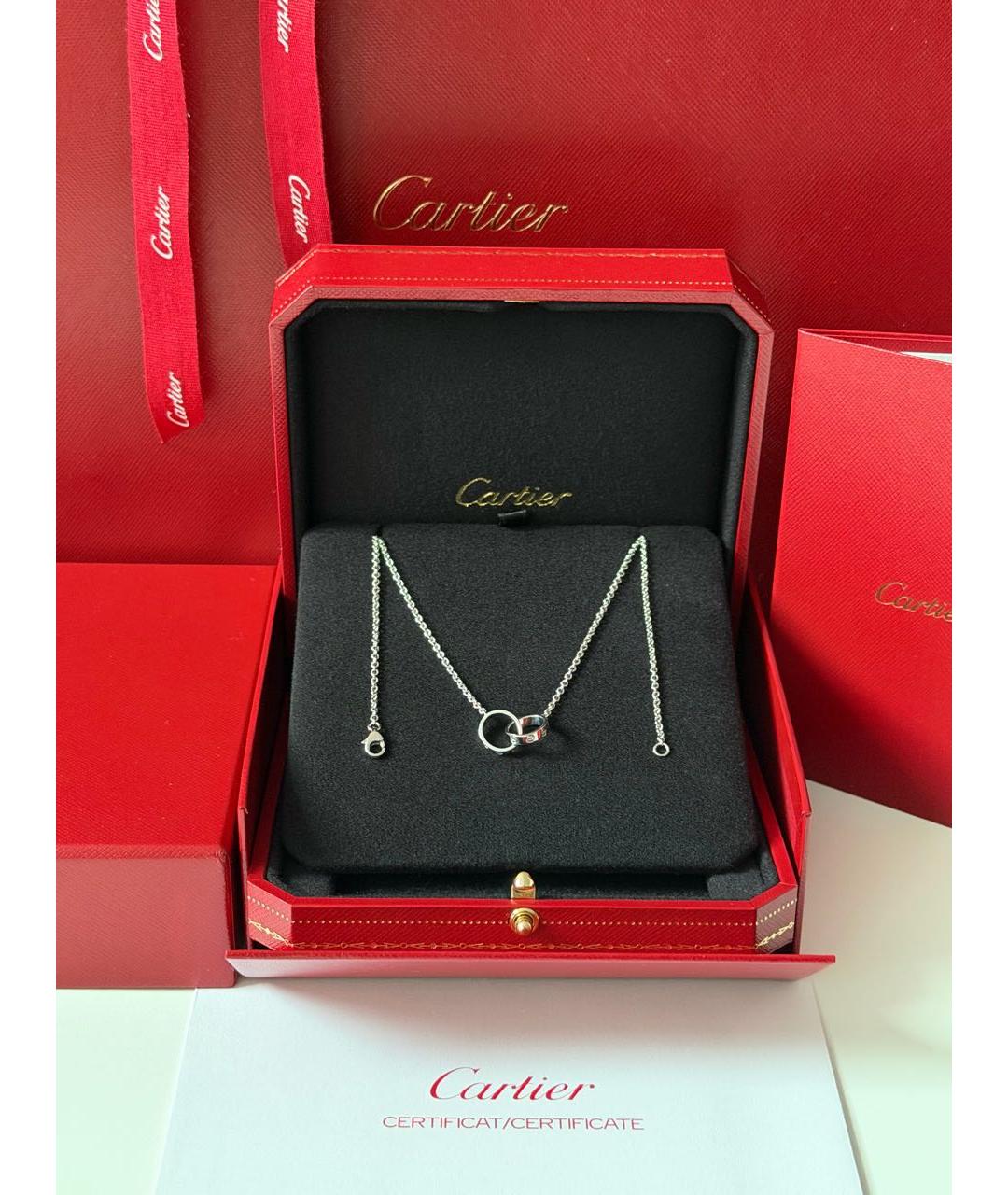 CARTIER Серебряное колье из белого золота, фото 3