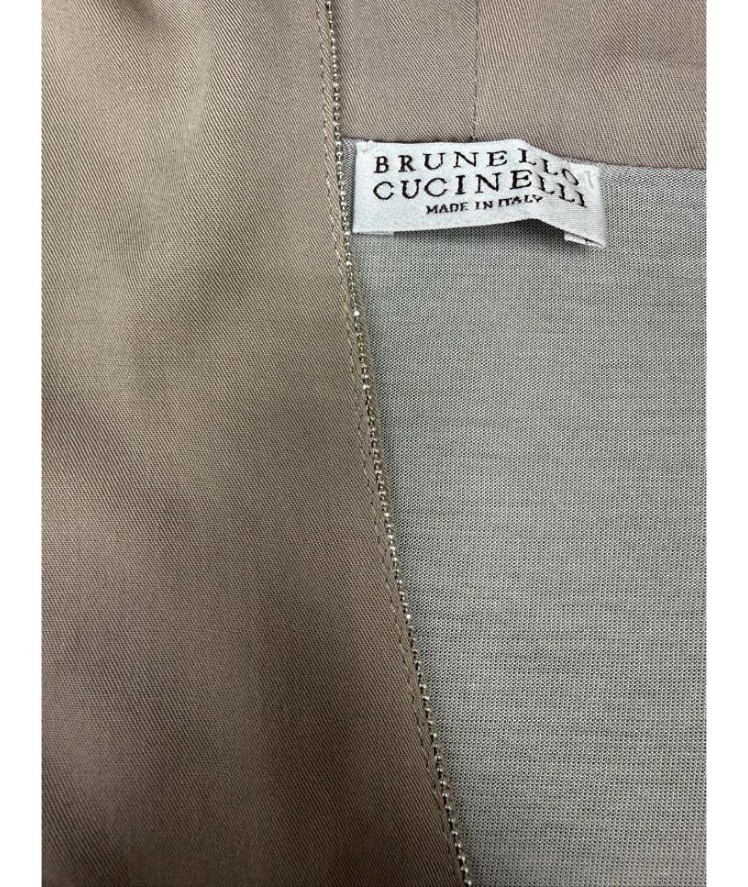 BRUNELLO CUCINELLI Бежевая хлопковая блузы, фото 4