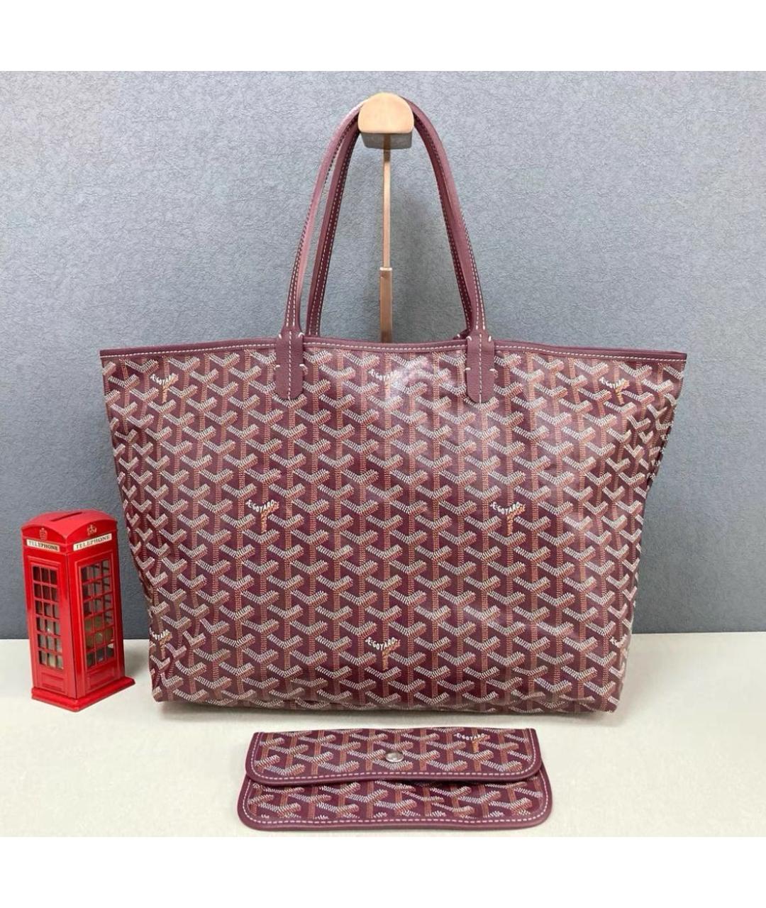 GOYARD Бордовая сумка тоут, фото 3