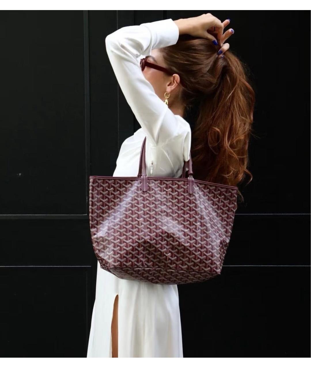 GOYARD Бордовая сумка тоут, фото 2