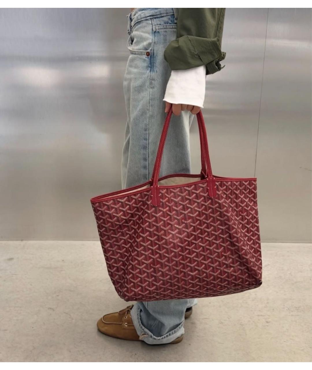 GOYARD Бордовая сумка тоут, фото 7