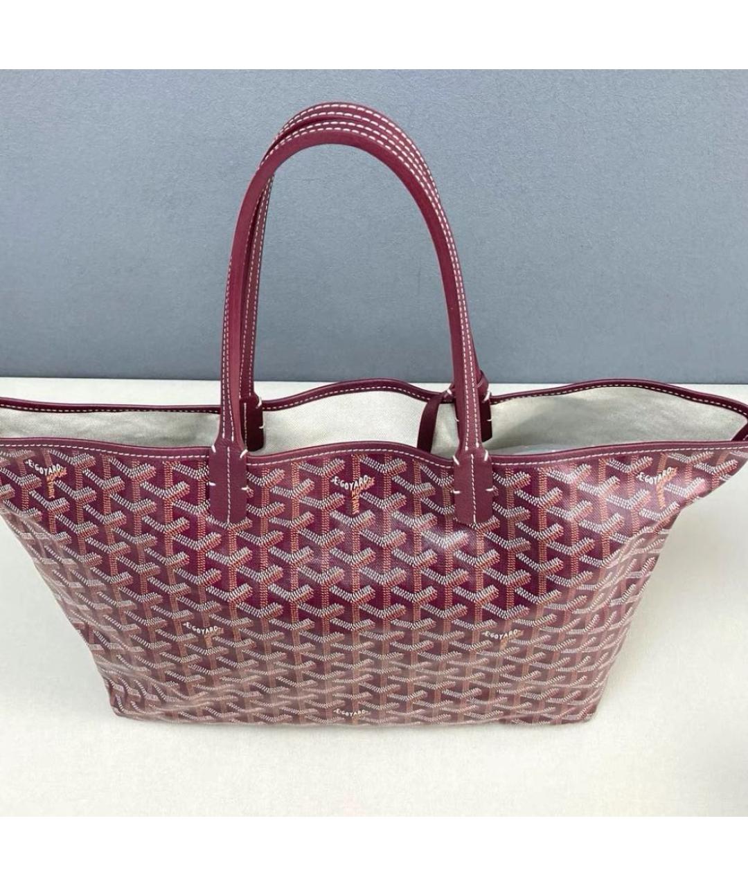 GOYARD Бордовая сумка тоут, фото 6