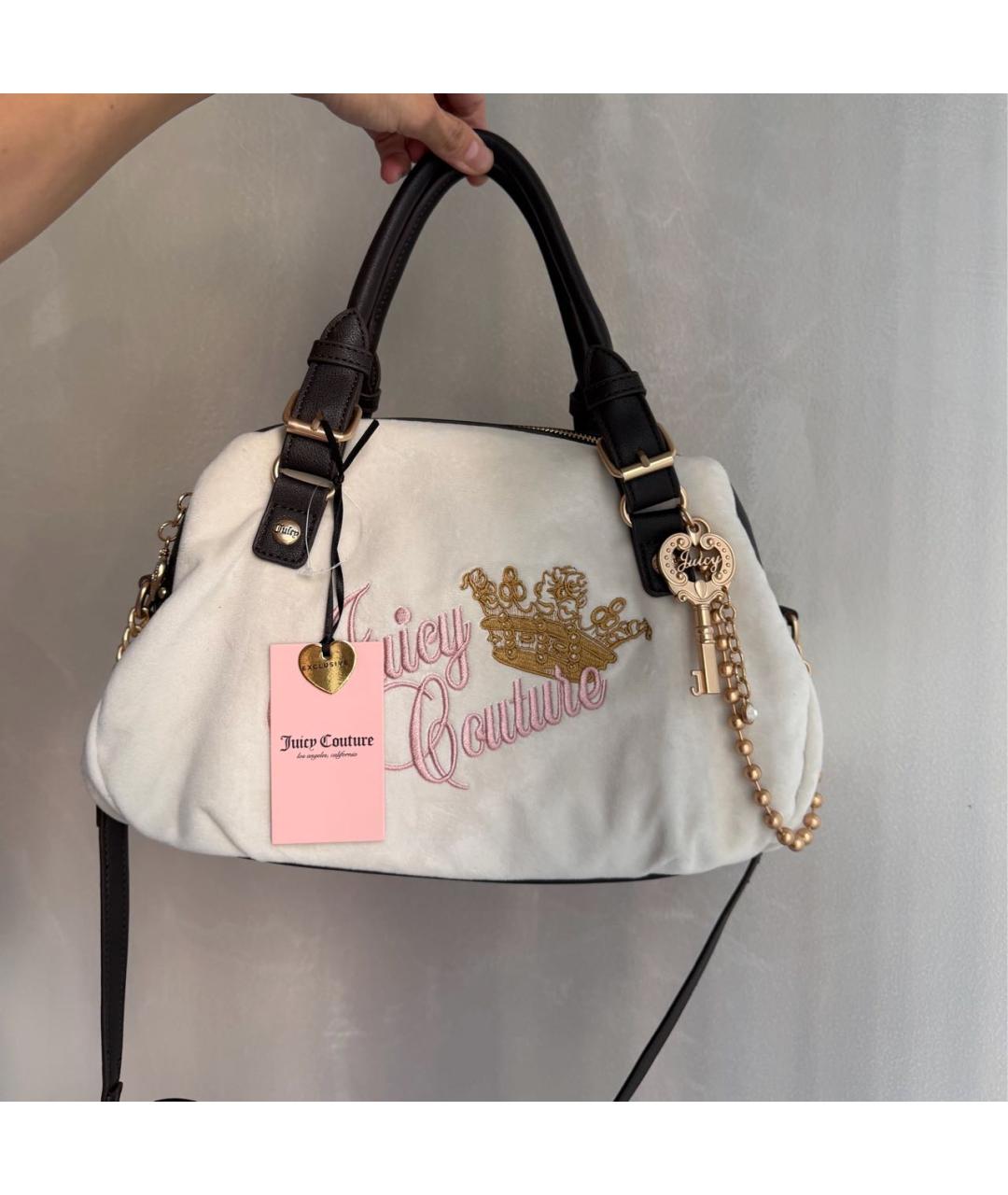 JUICY COUTURE Белая сумка с короткими ручками, фото 7