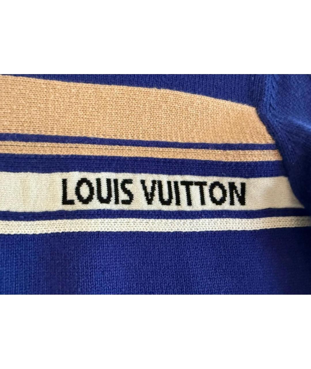 LOUIS VUITTON Синий кашемировый джемпер / свитер, фото 4