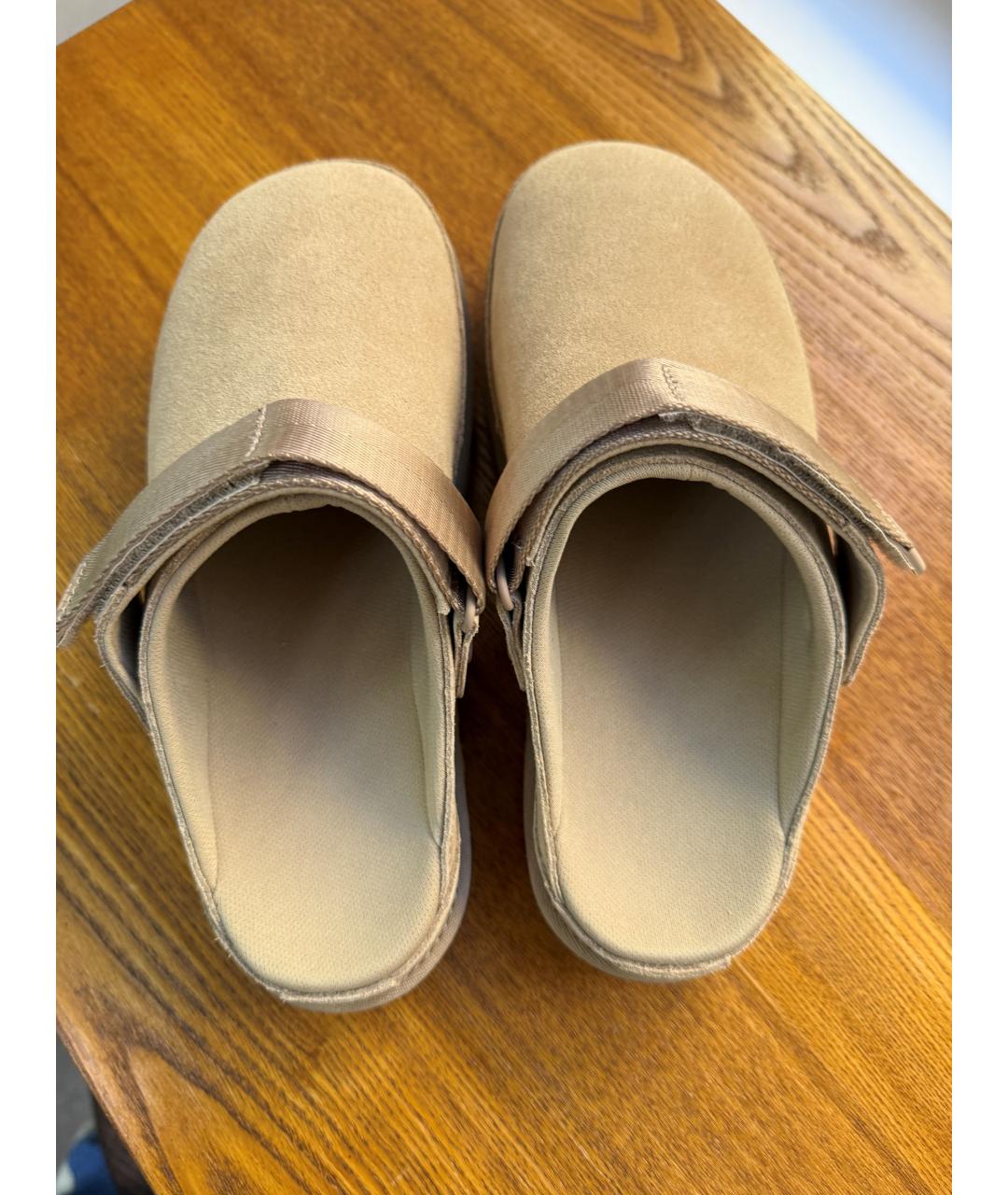 UGG AUSTRALIA Бежевые замшевые сабо, фото 7