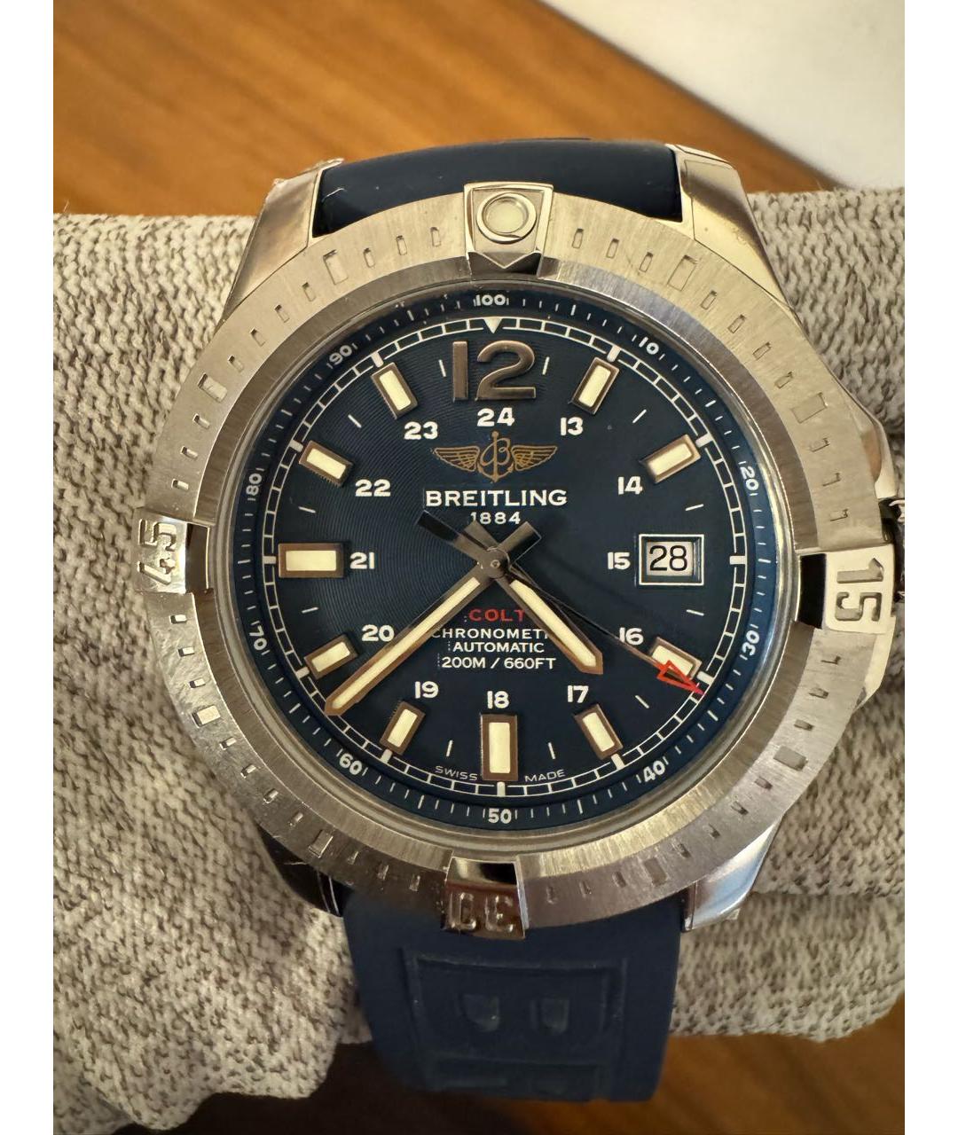 BREITLING Серебряные стальные часы, фото 2