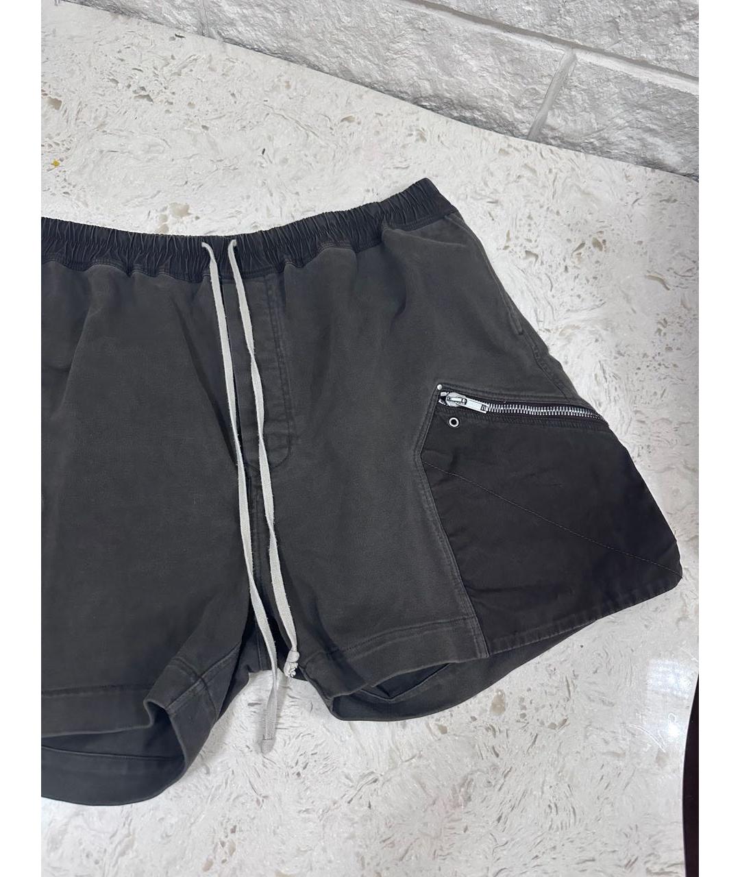 RICK OWENS Черные хлопковые шорты, фото 3