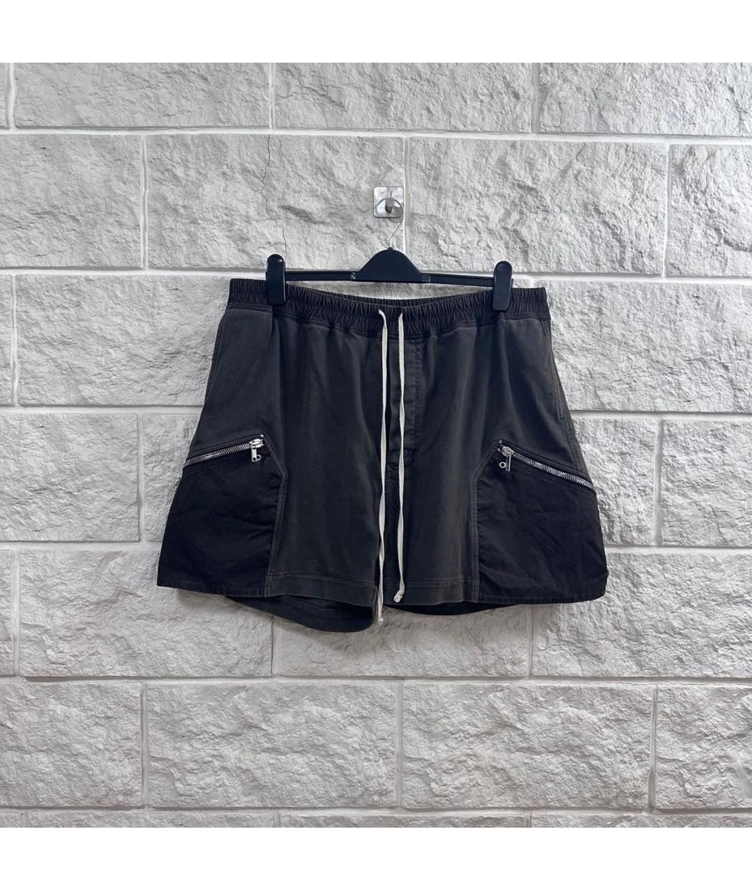 RICK OWENS Черные хлопковые шорты, фото 6