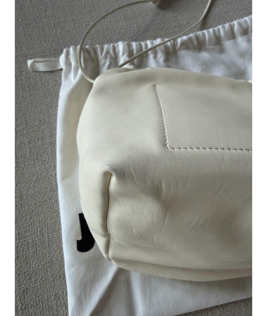 JIL SANDER Бежевая кожаная сумка через плечо, фото 6