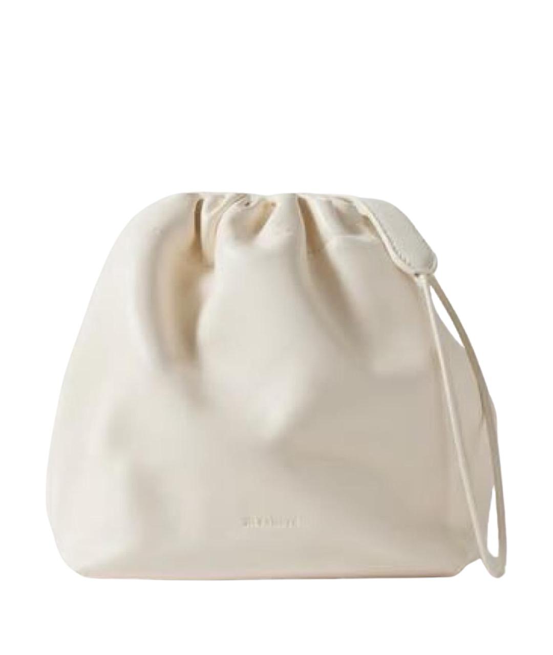 JIL SANDER Бежевая кожаная сумка через плечо, фото 1