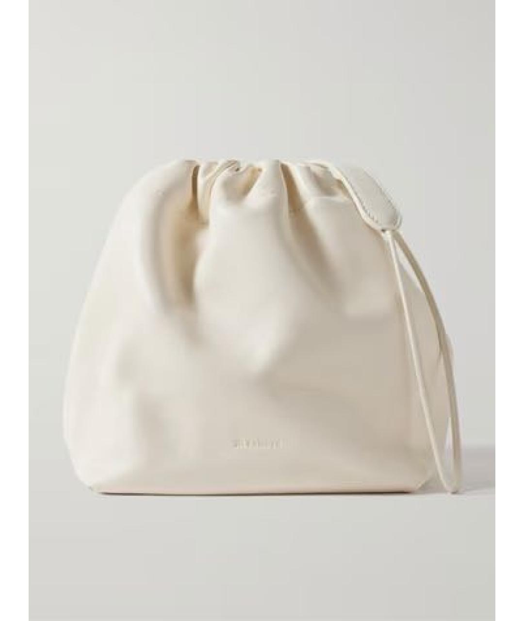 JIL SANDER Бежевая кожаная сумка через плечо, фото 9