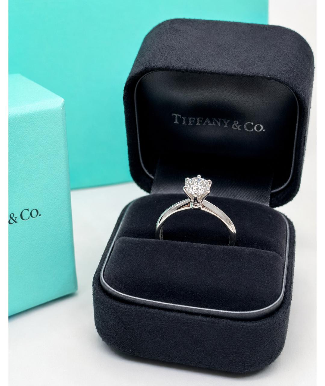 TIFFANY&CO Серебряное платиновое кольцо, фото 7