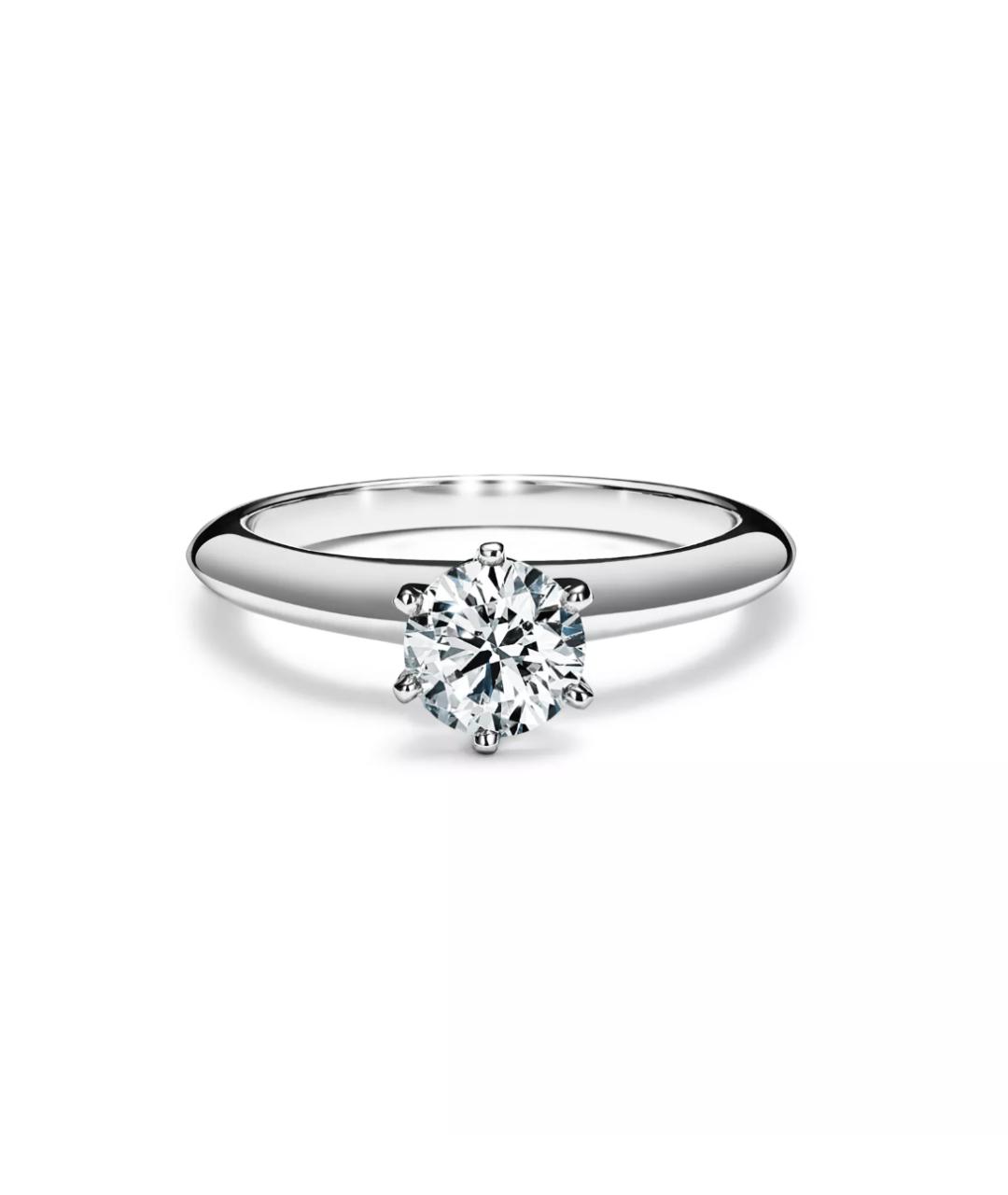 TIFFANY&CO Серебряное платиновое кольцо, фото 9