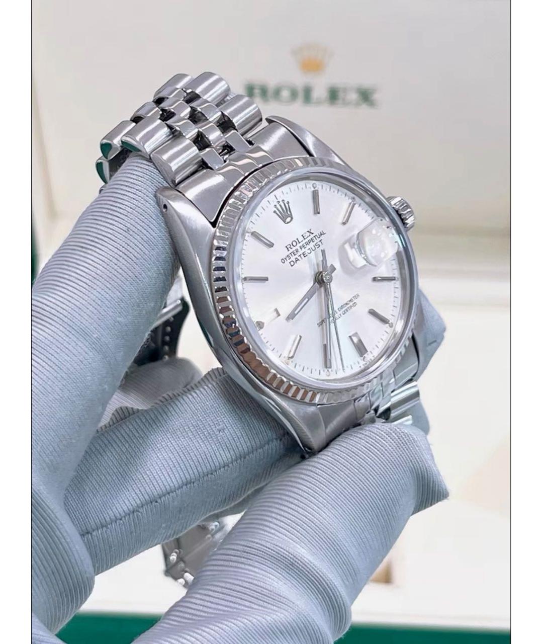 ROLEX Серебряные металлические часы, фото 4