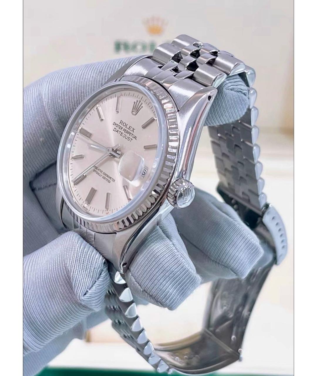 ROLEX Серебряные металлические часы, фото 5